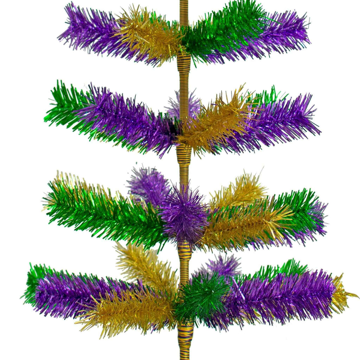 Mardi Gras Mixed Tinsel Christmas Trees - Lee Display