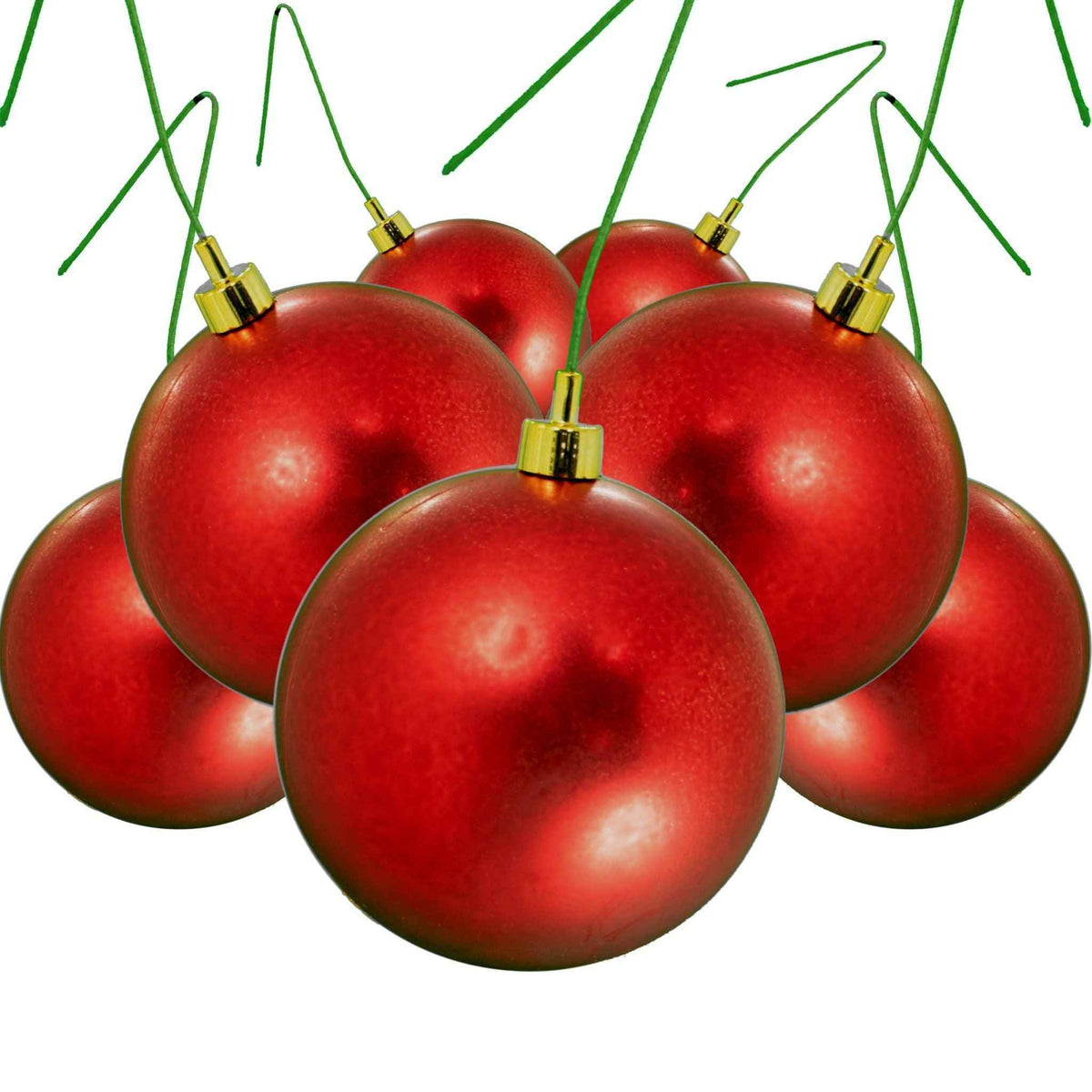 Matte Red Ball Ornaments - Lee Display