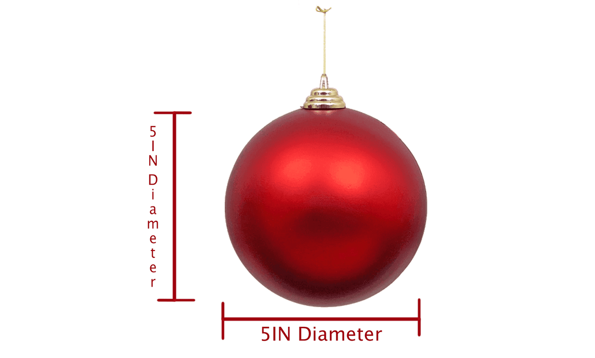 Matte Red Ball Ornaments - Lee Display