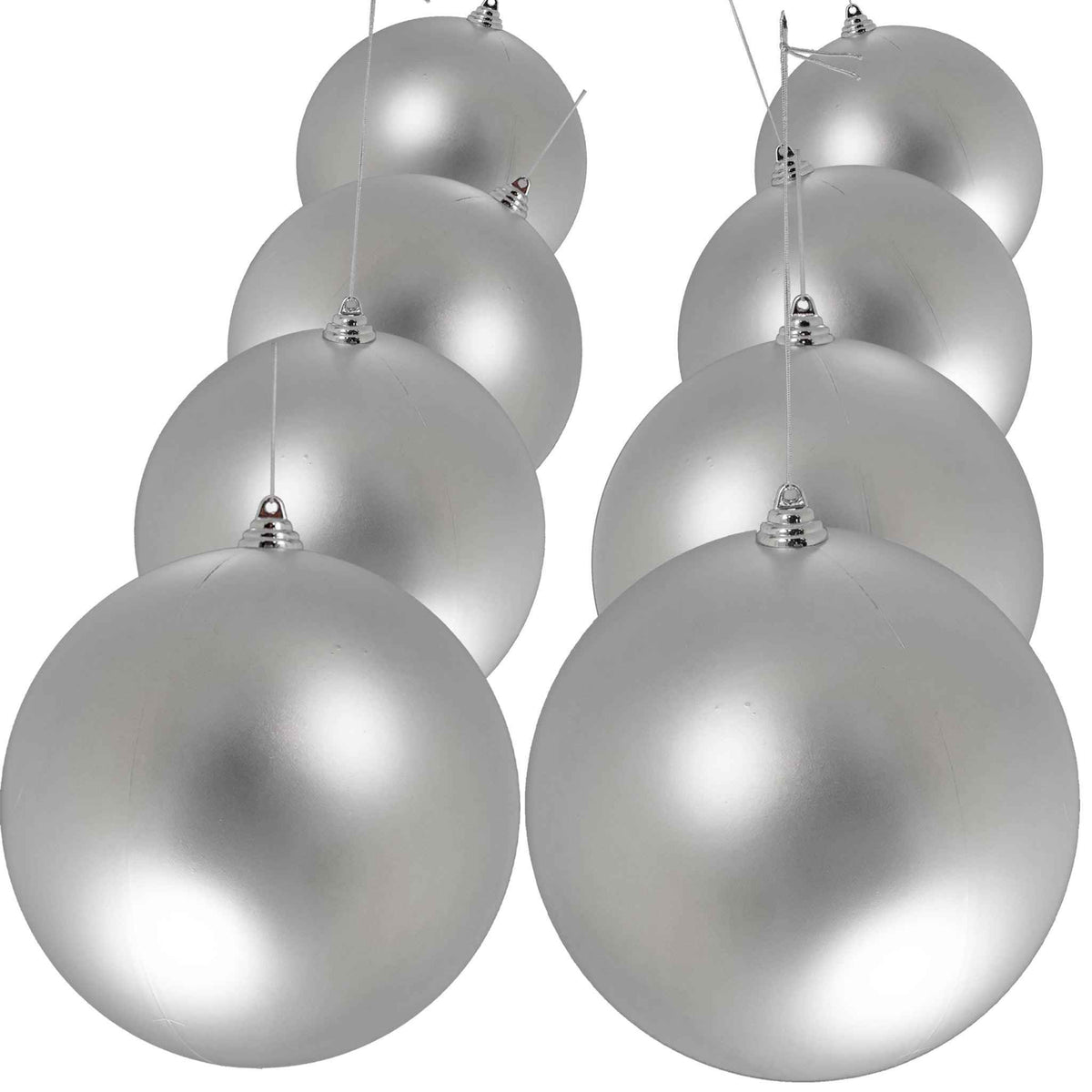 Matte Silver Ball Ornaments - Lee Display