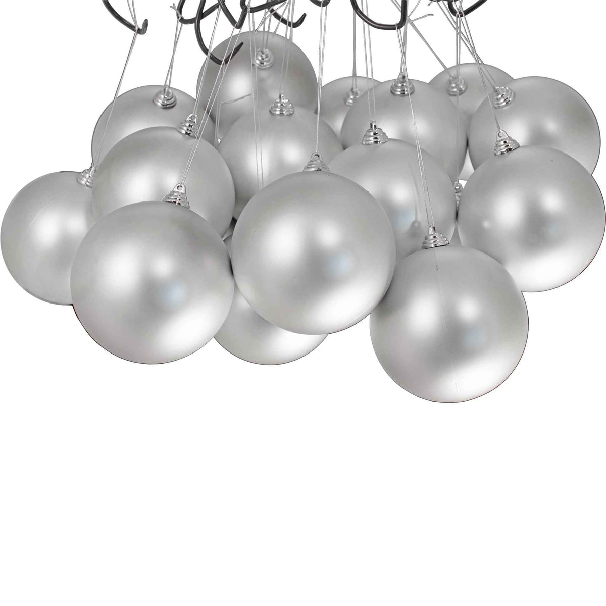 Matte Silver Ball Ornaments - Lee Display