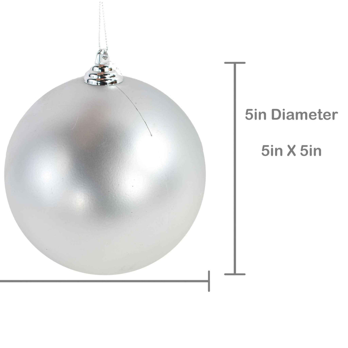 Matte Silver Ball Ornaments - Lee Display