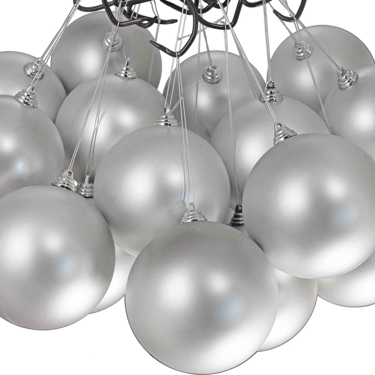 Matte Silver Ball Ornaments - Lee Display