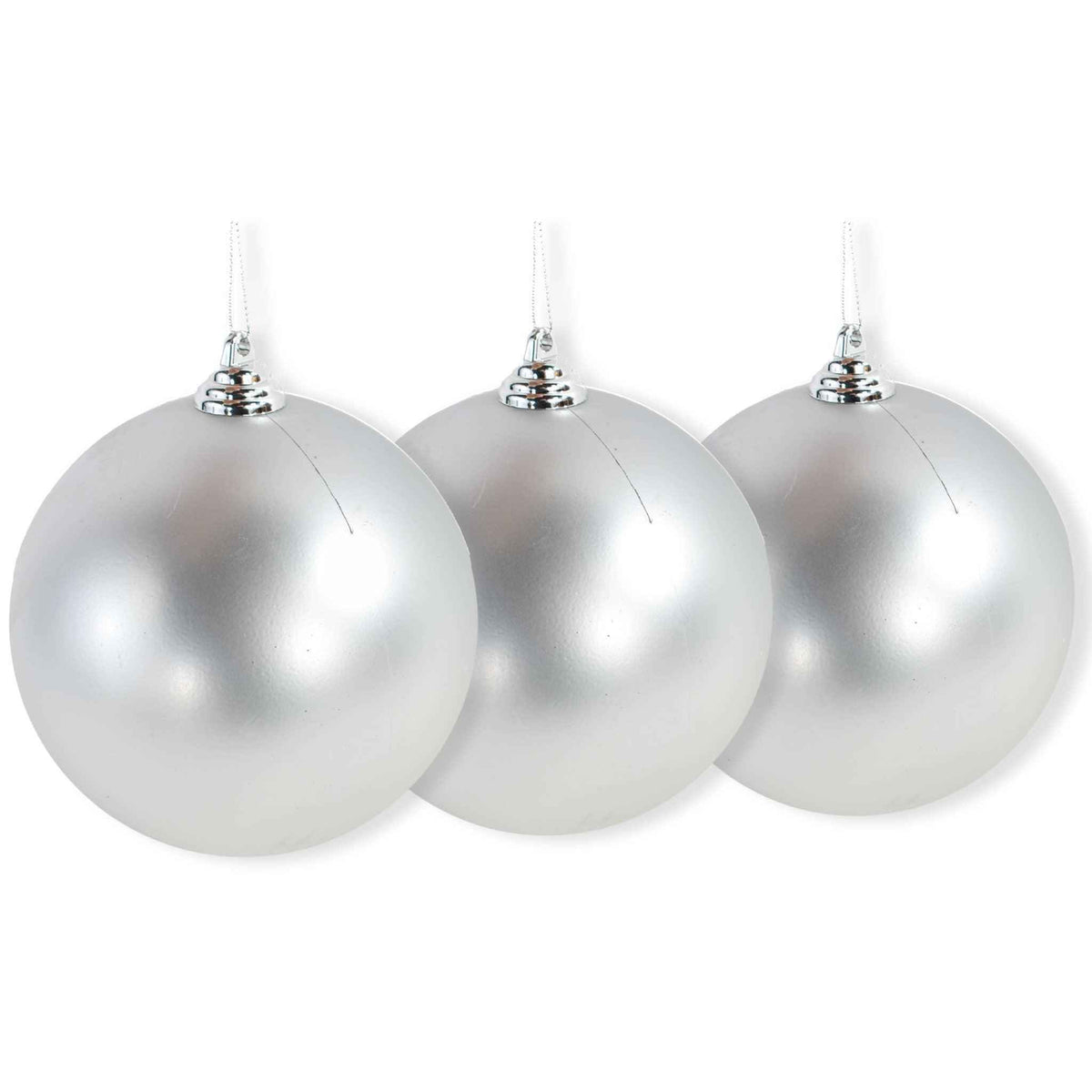 Matte Silver Ball Ornaments - Lee Display