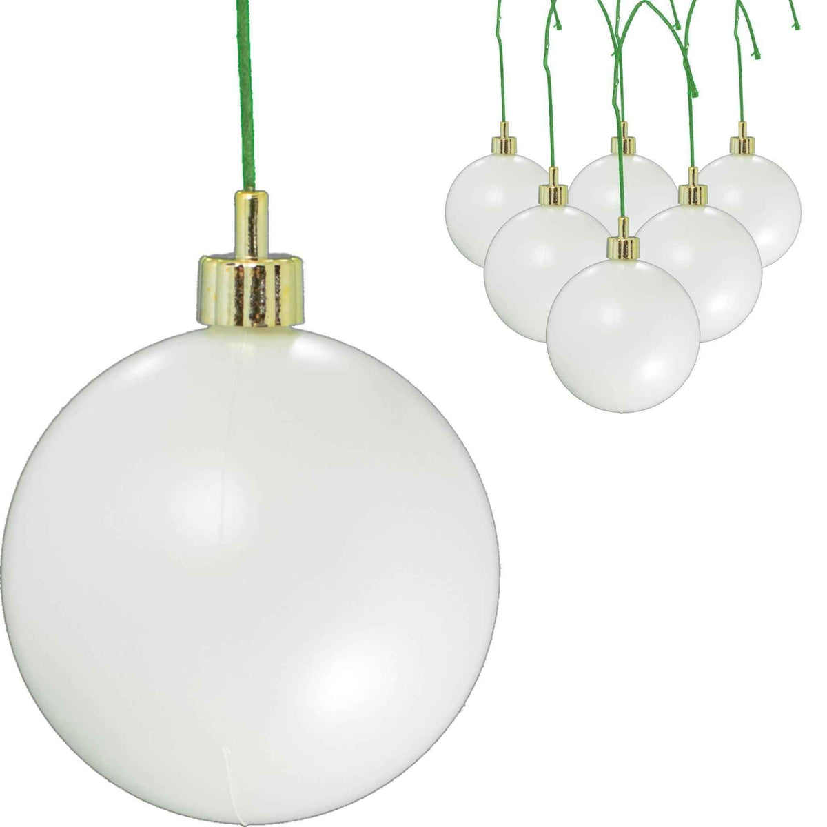 Matte White Ball Ornaments - Lee Display