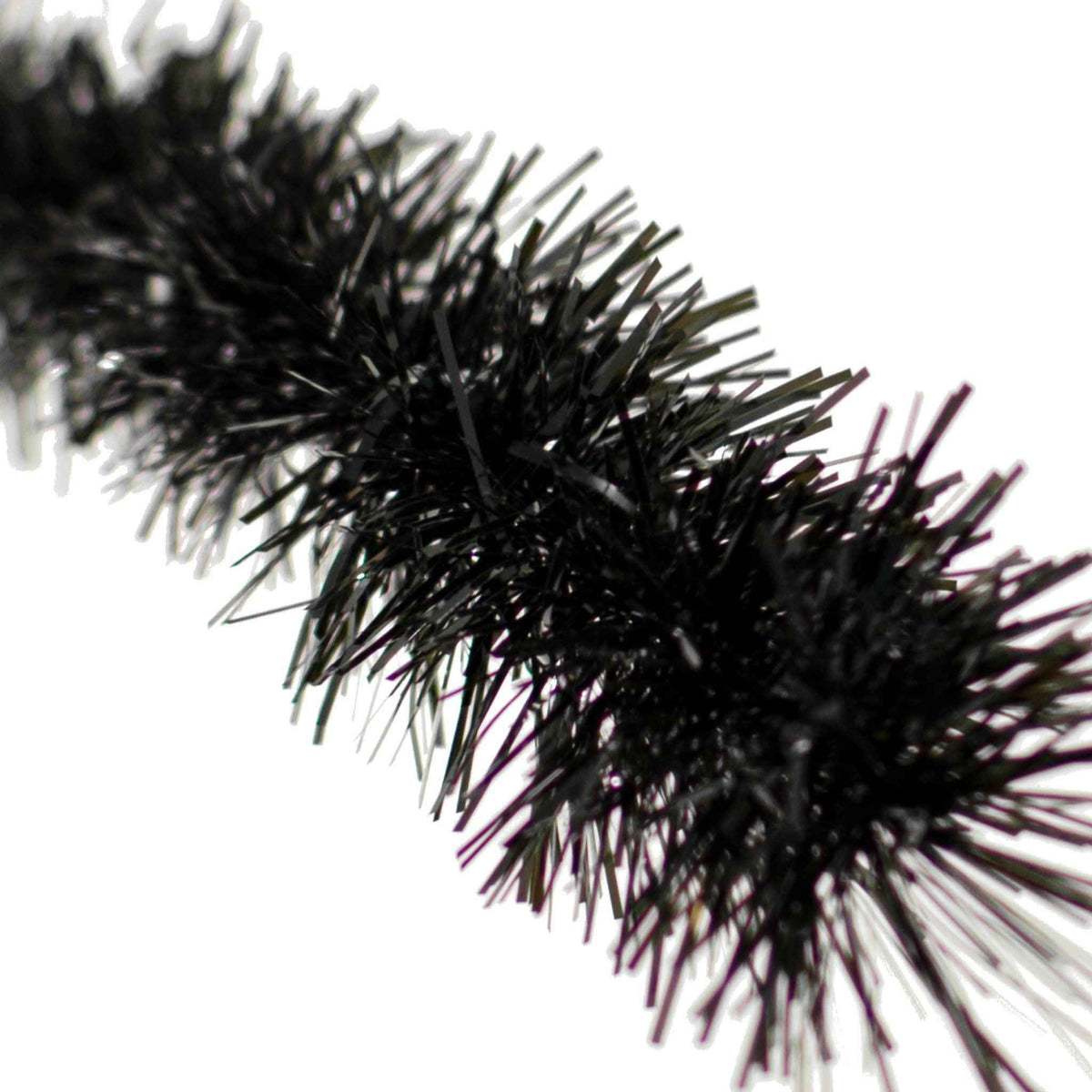 Metallic Black Tinsel Garland - Lee Display