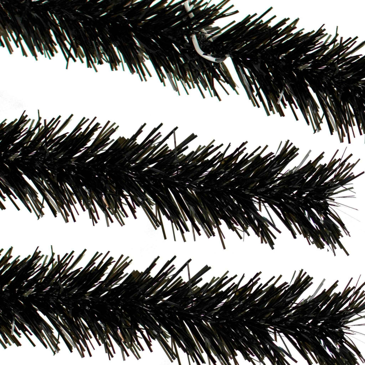 Metallic Black Tinsel Garland - Lee Display