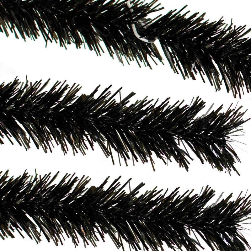 Metallic Black Tinsel Garland - Lee Display