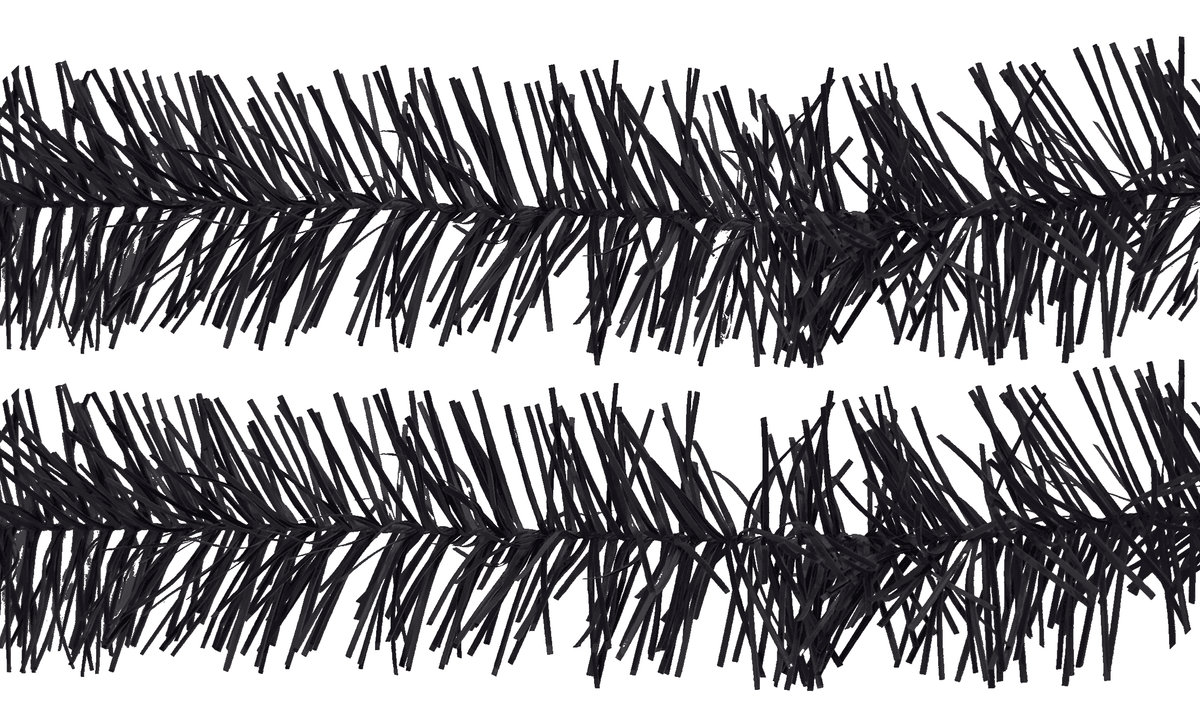 Metallic Black Tinsel Garland - Lee Display
