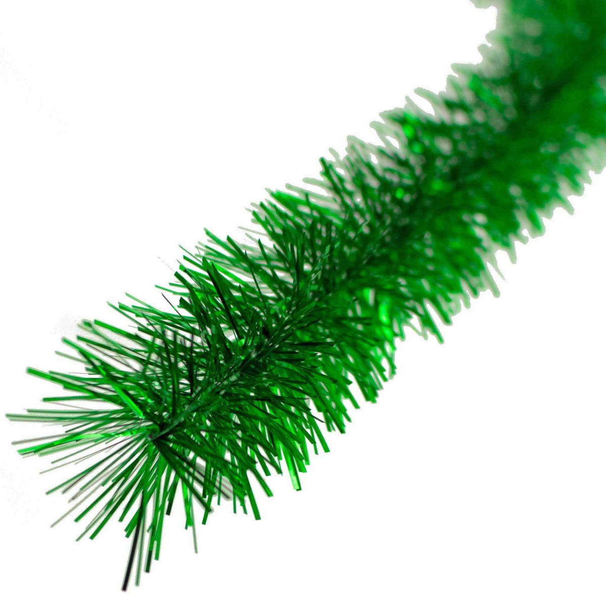 Metallic Green Tinsel Garland - Lee Display