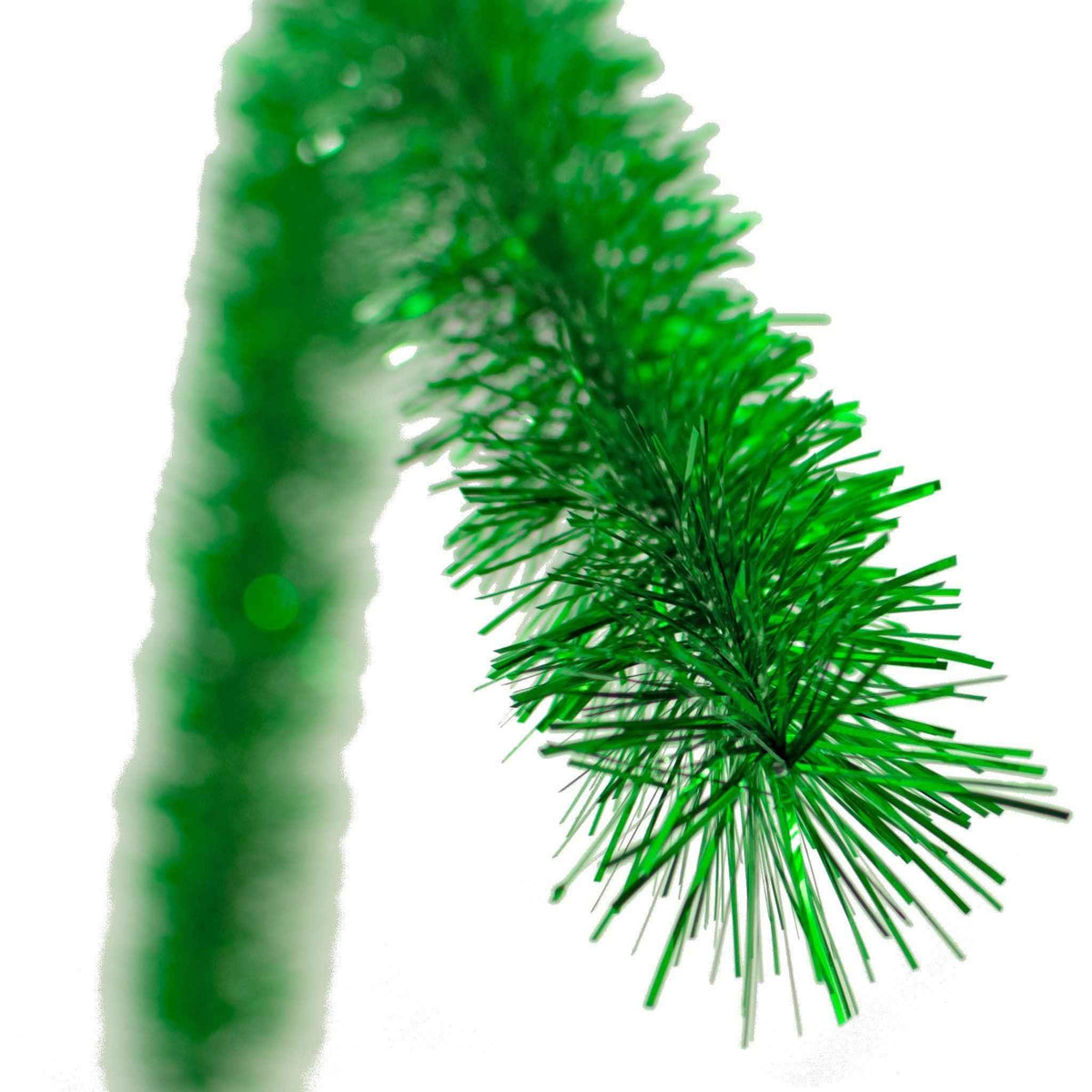 Metallic Green Tinsel Garland - Lee Display