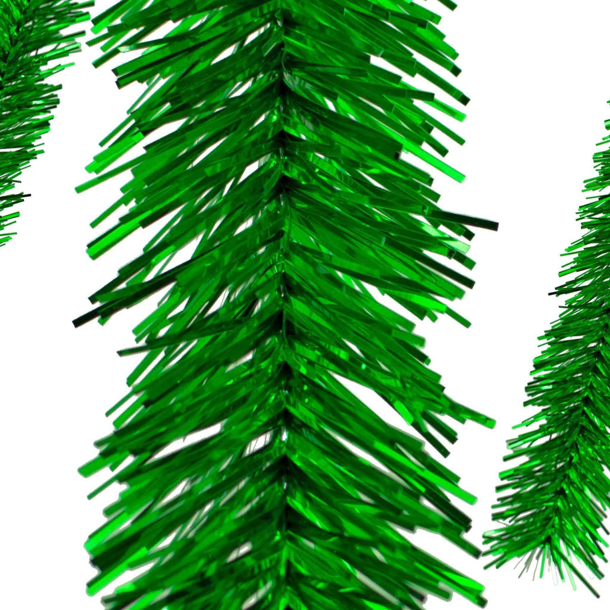 Metallic Green Tinsel Garland - Lee Display