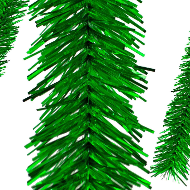 Metallic Green Tinsel Garland - Lee Display