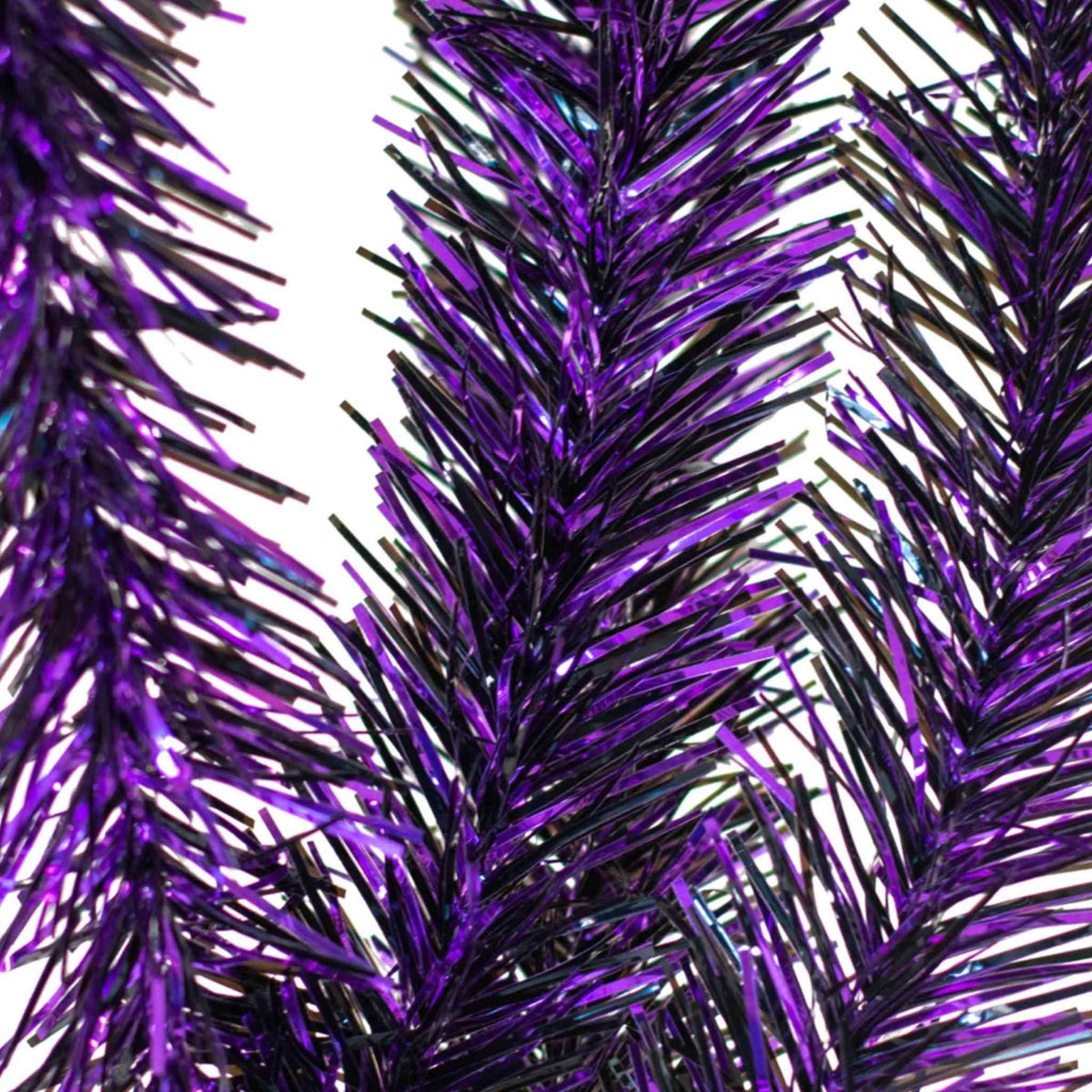 Metallic Purple & Black Tinsel Garland - Lee Display