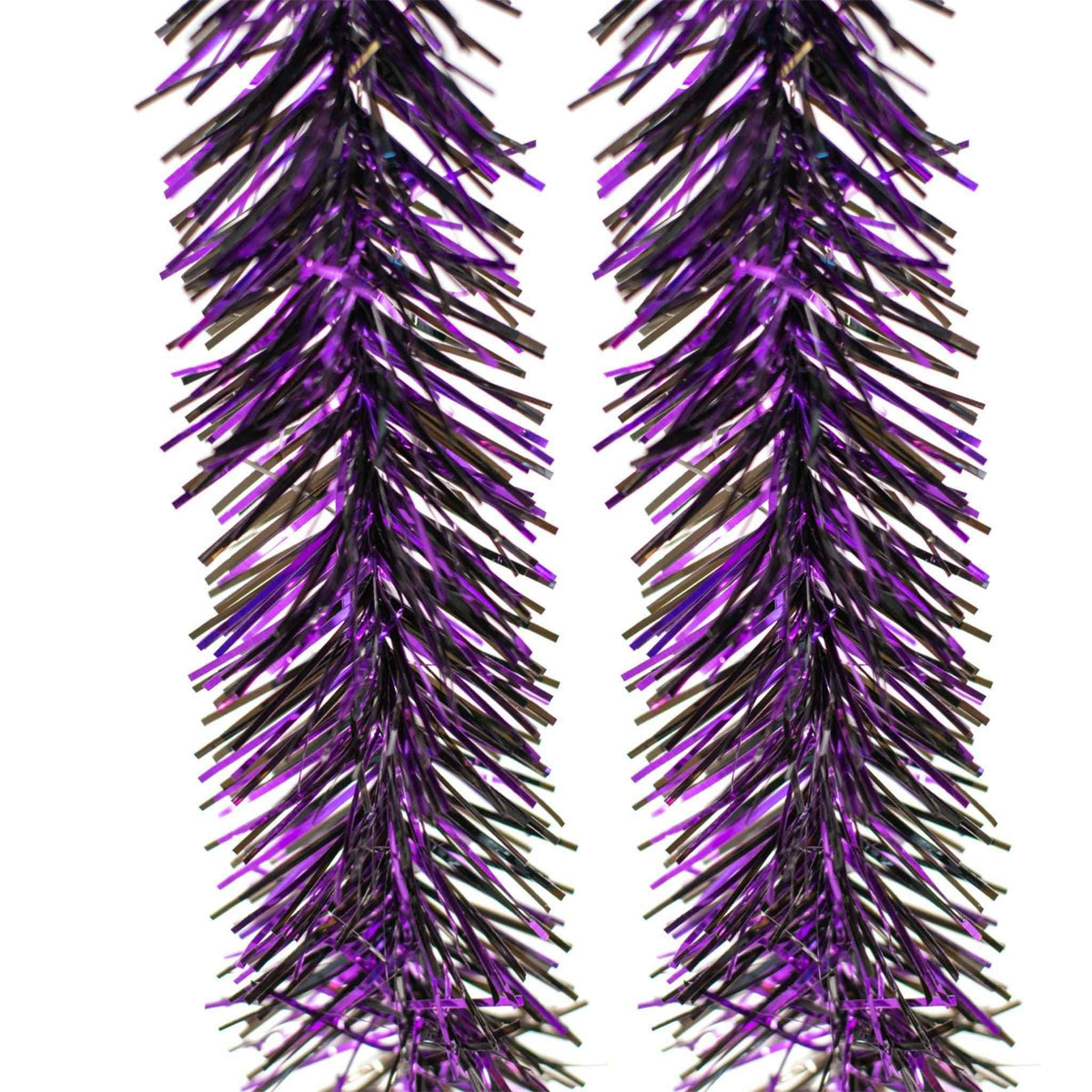 Metallic Purple & Black Tinsel Garland - Lee Display