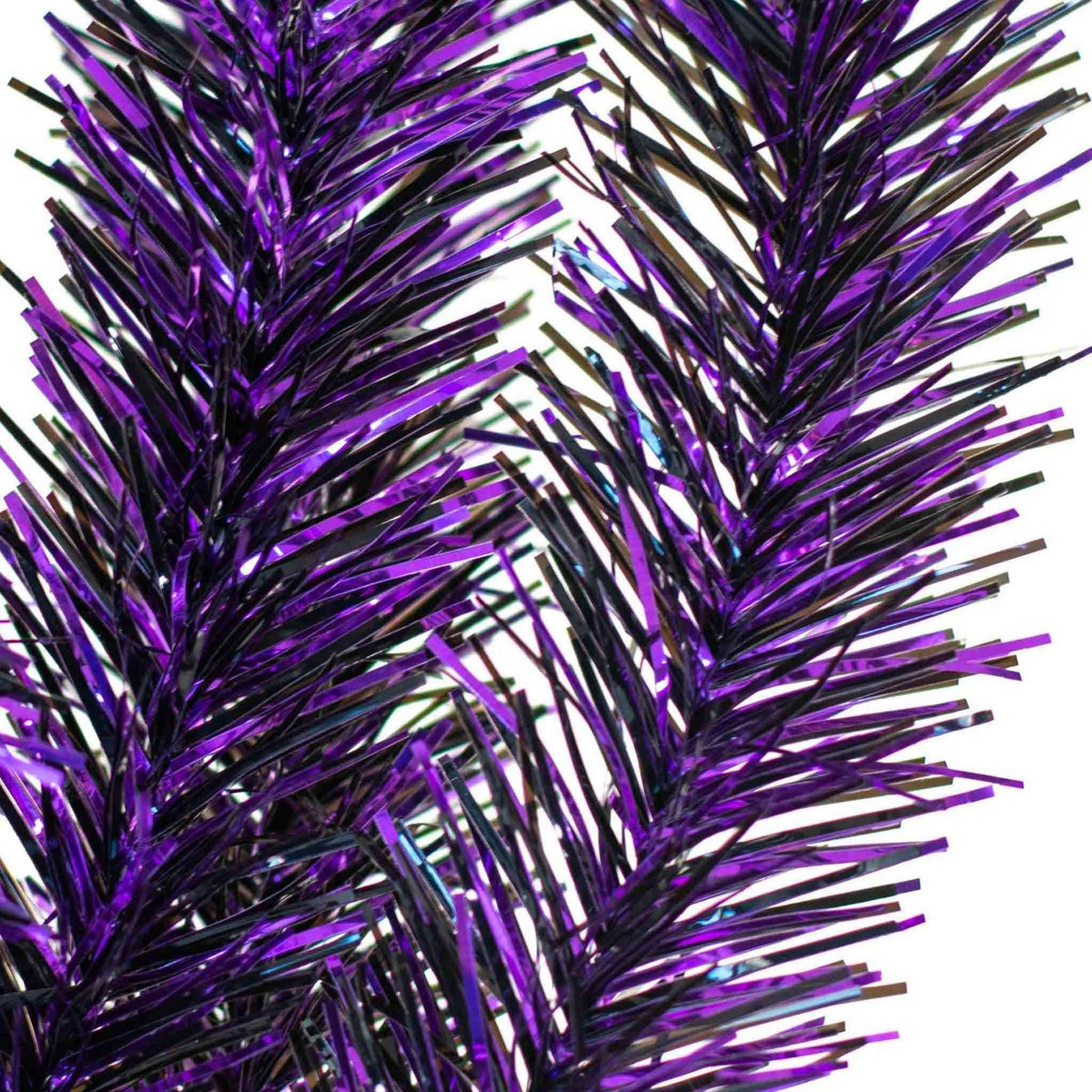 Metallic Purple & Black Tinsel Garland - Lee Display