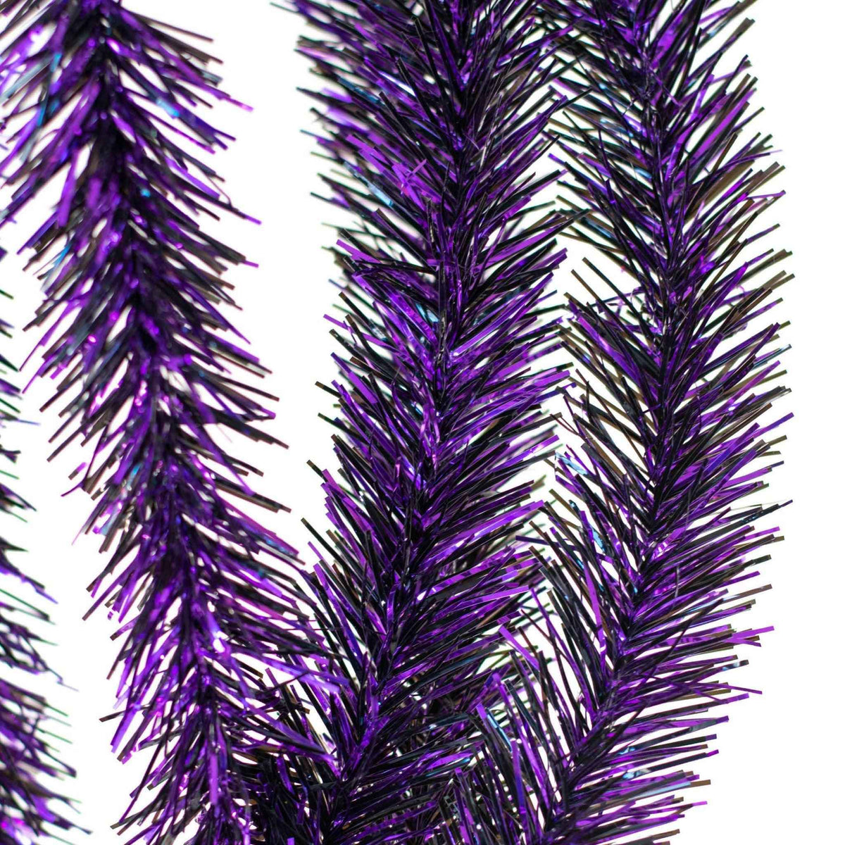 Metallic Purple & Black Tinsel Garland - Lee Display