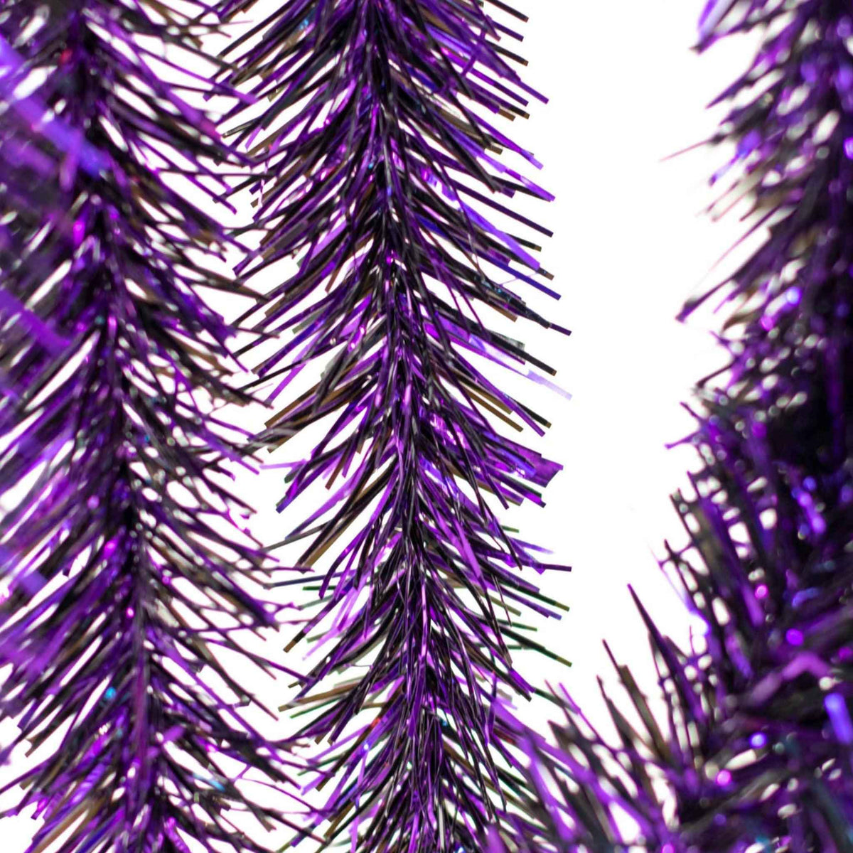 Metallic Purple & Black Tinsel Garland - Lee Display