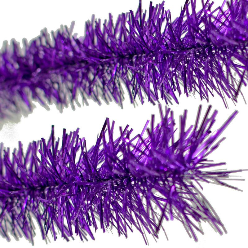 Metallic Purple Tinsel Garland - Lee Display