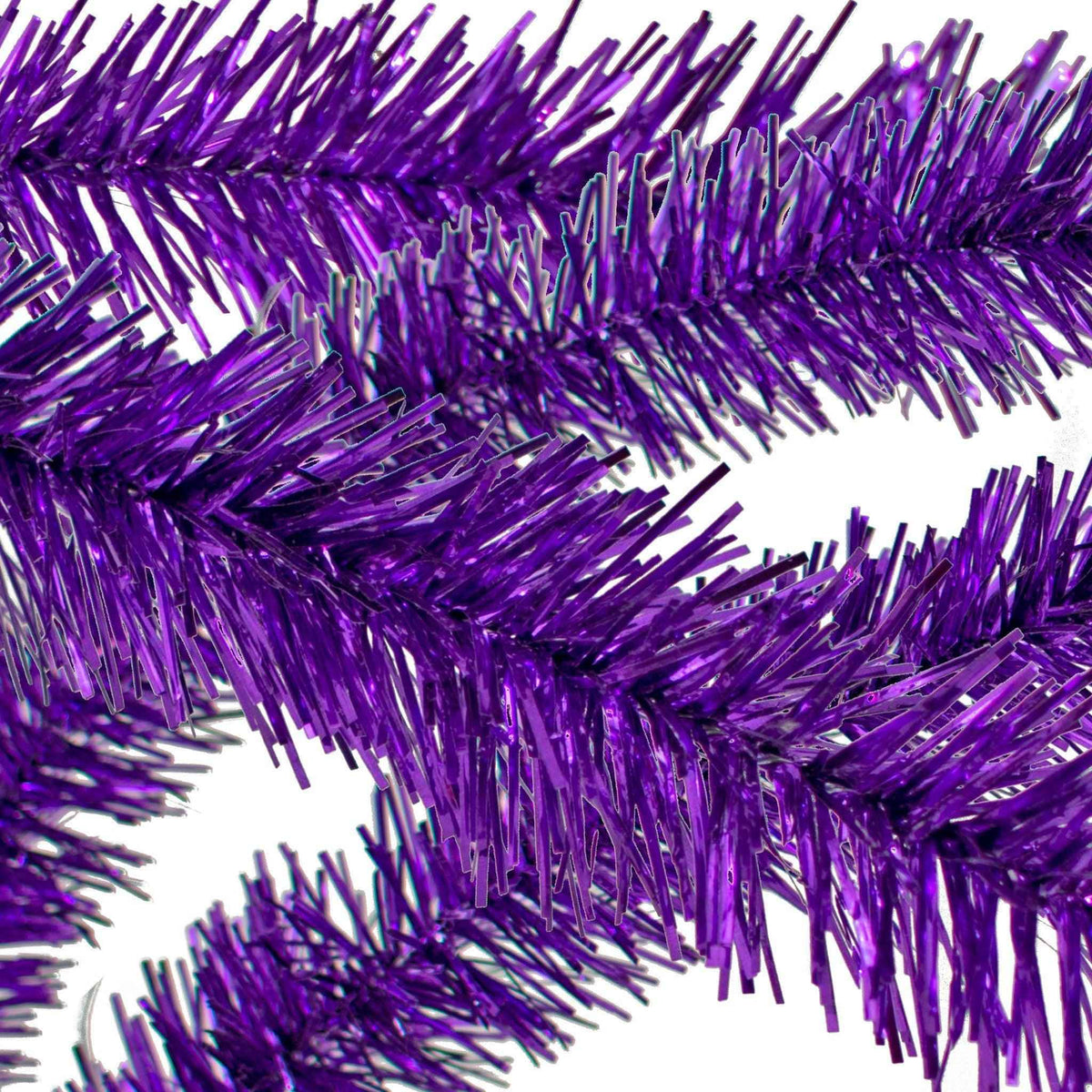 Metallic Purple Tinsel Garland - Lee Display