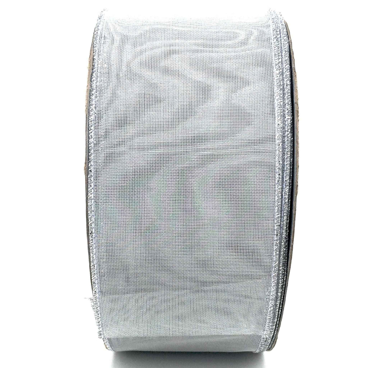 Metallic Silver Wired-Edge Ribbon - Lee Display