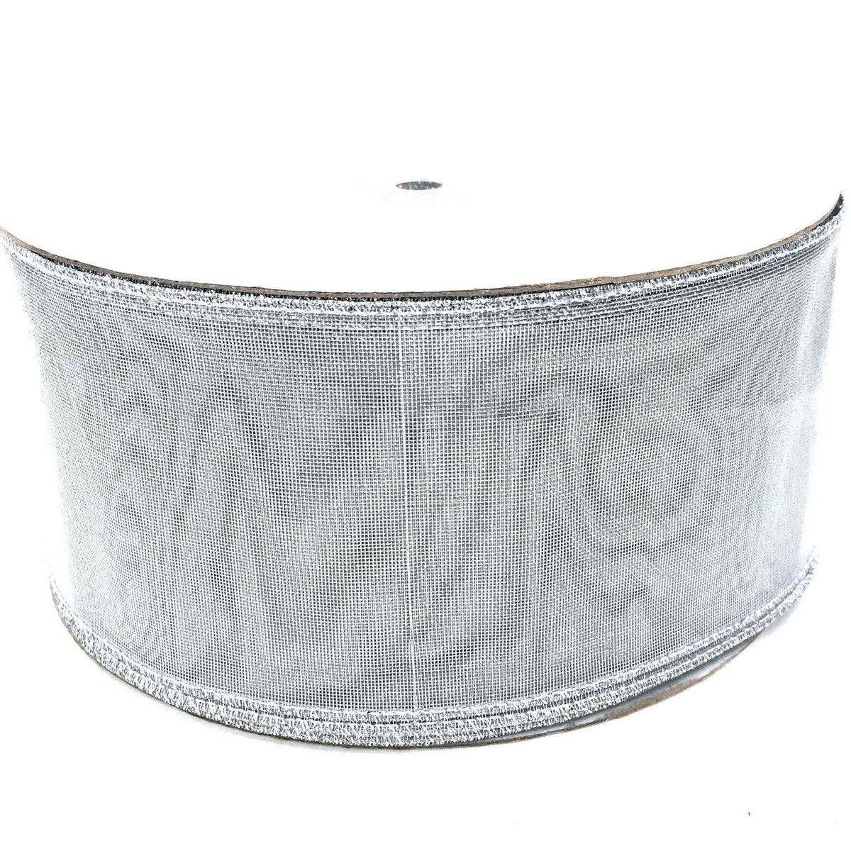 Metallic Silver Wired-Edge Ribbon - Lee Display