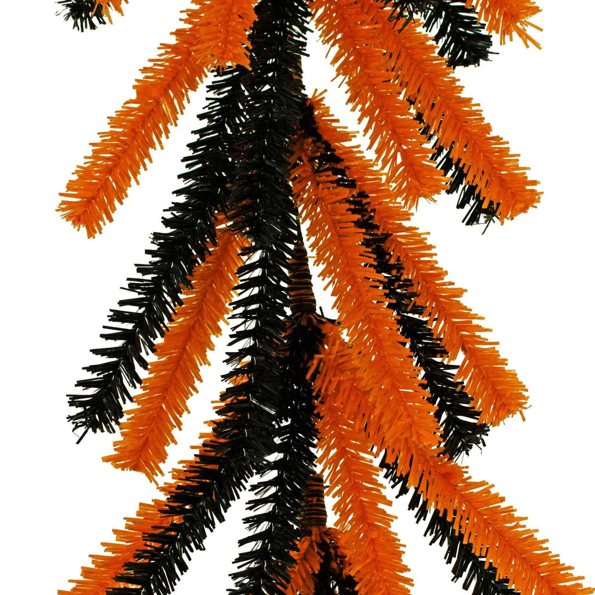 Orange & Black 1in Tinsel Halloween Garland - Lee Display