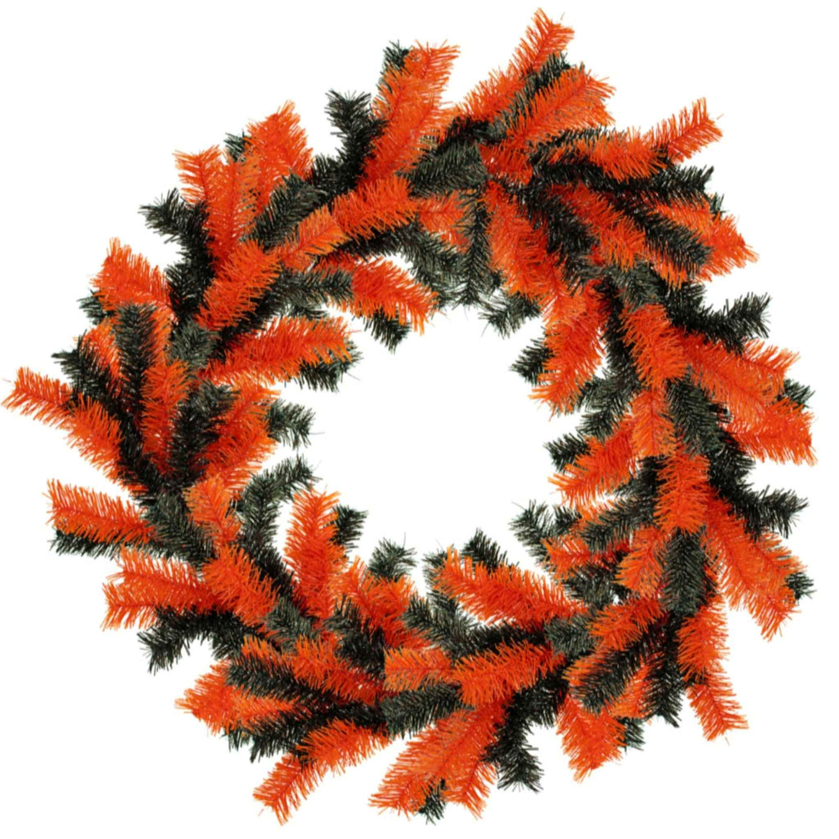 Orange and Black Tinsel Halloween Wreaths - Lee Display