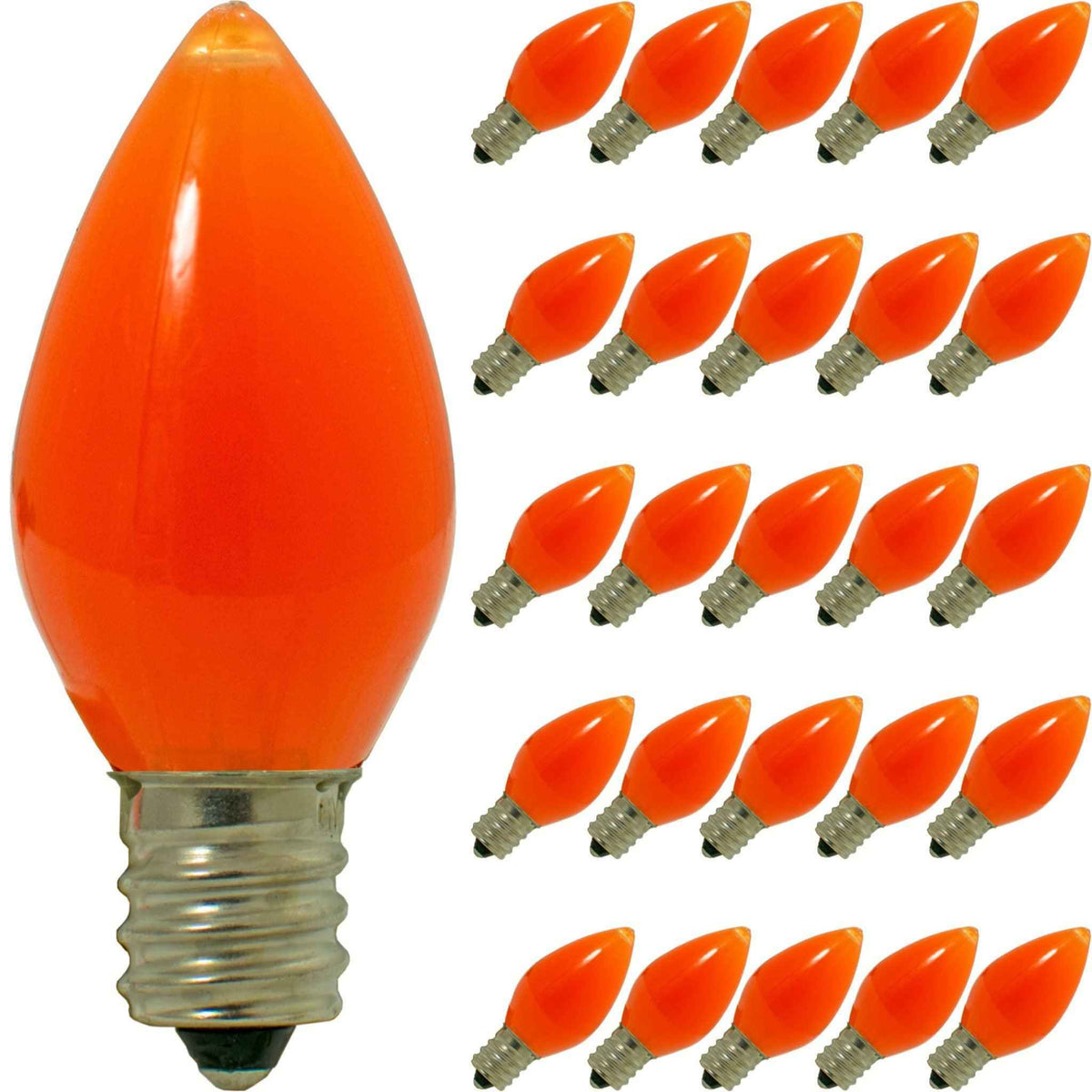 Orange Solid LED Light Bulbs - Lee Display