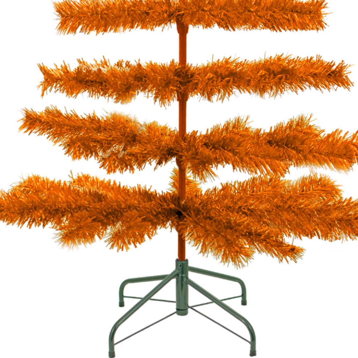 Orange Tinsel Christmas Tree - Lee Display