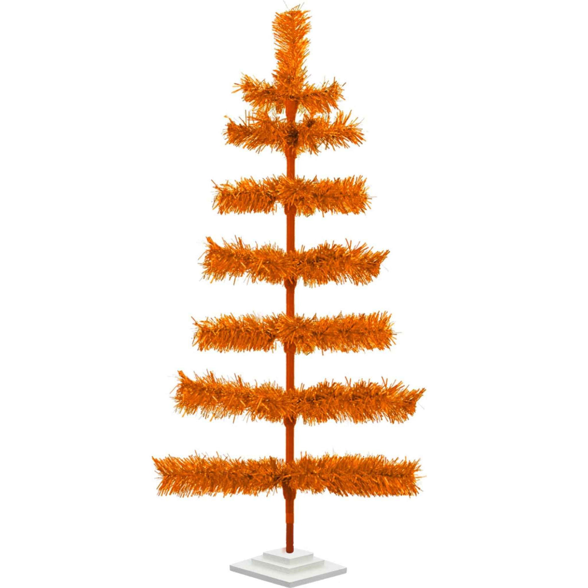 Orange Tinsel Christmas Tree - Lee Display