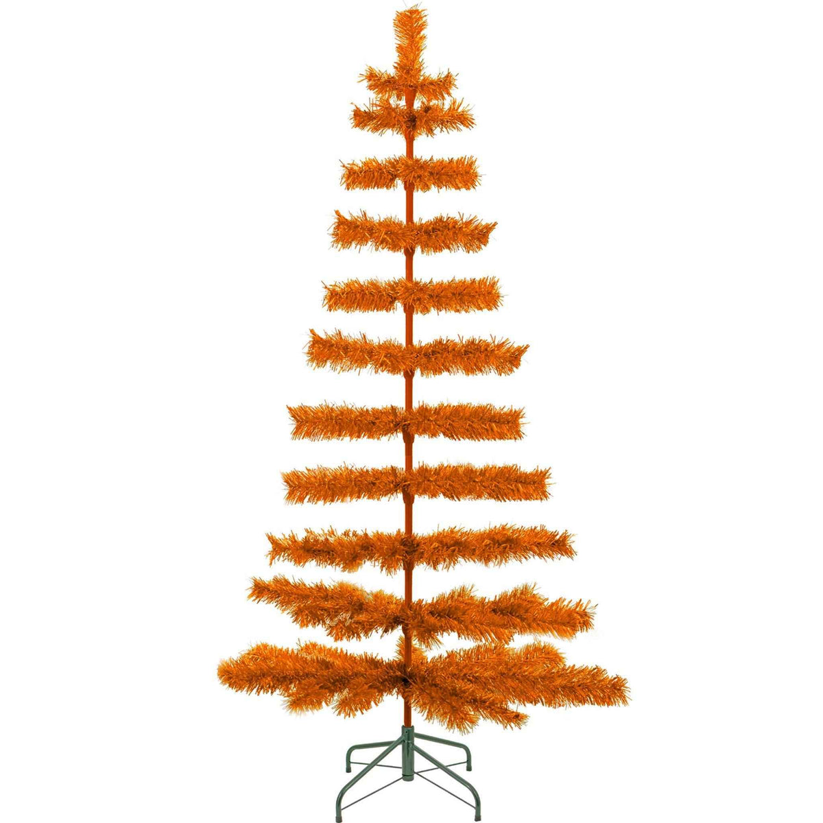 Orange Tinsel Christmas Tree - Lee Display