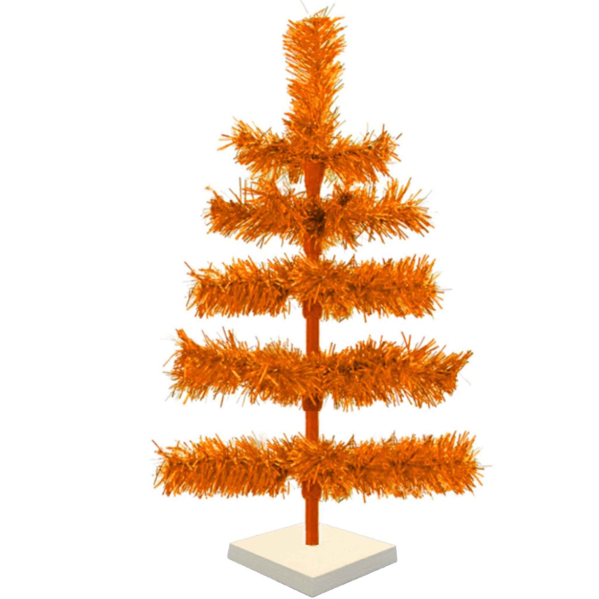 Orange Tinsel Christmas Tree - Lee Display