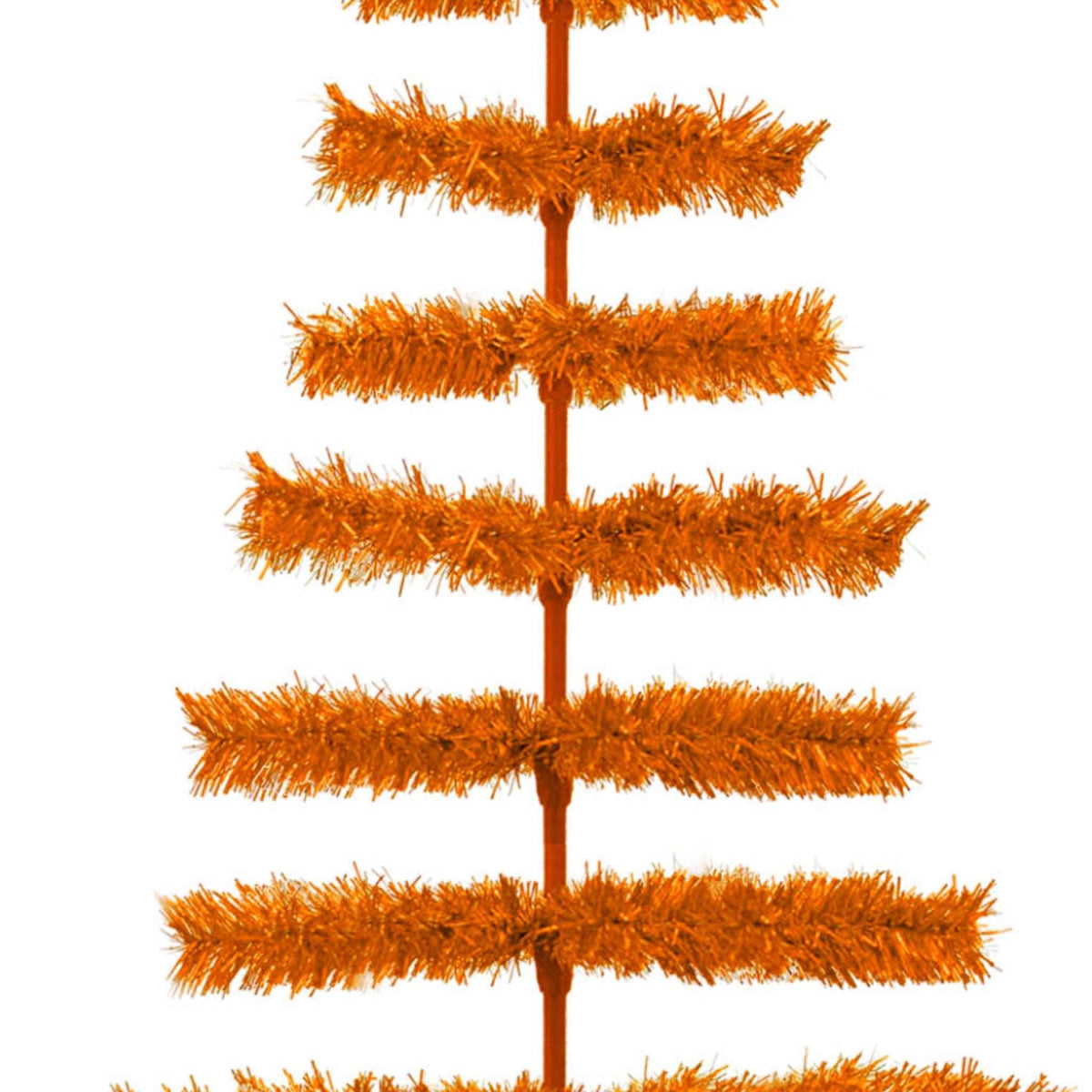 Orange Tinsel Christmas Tree - Lee Display