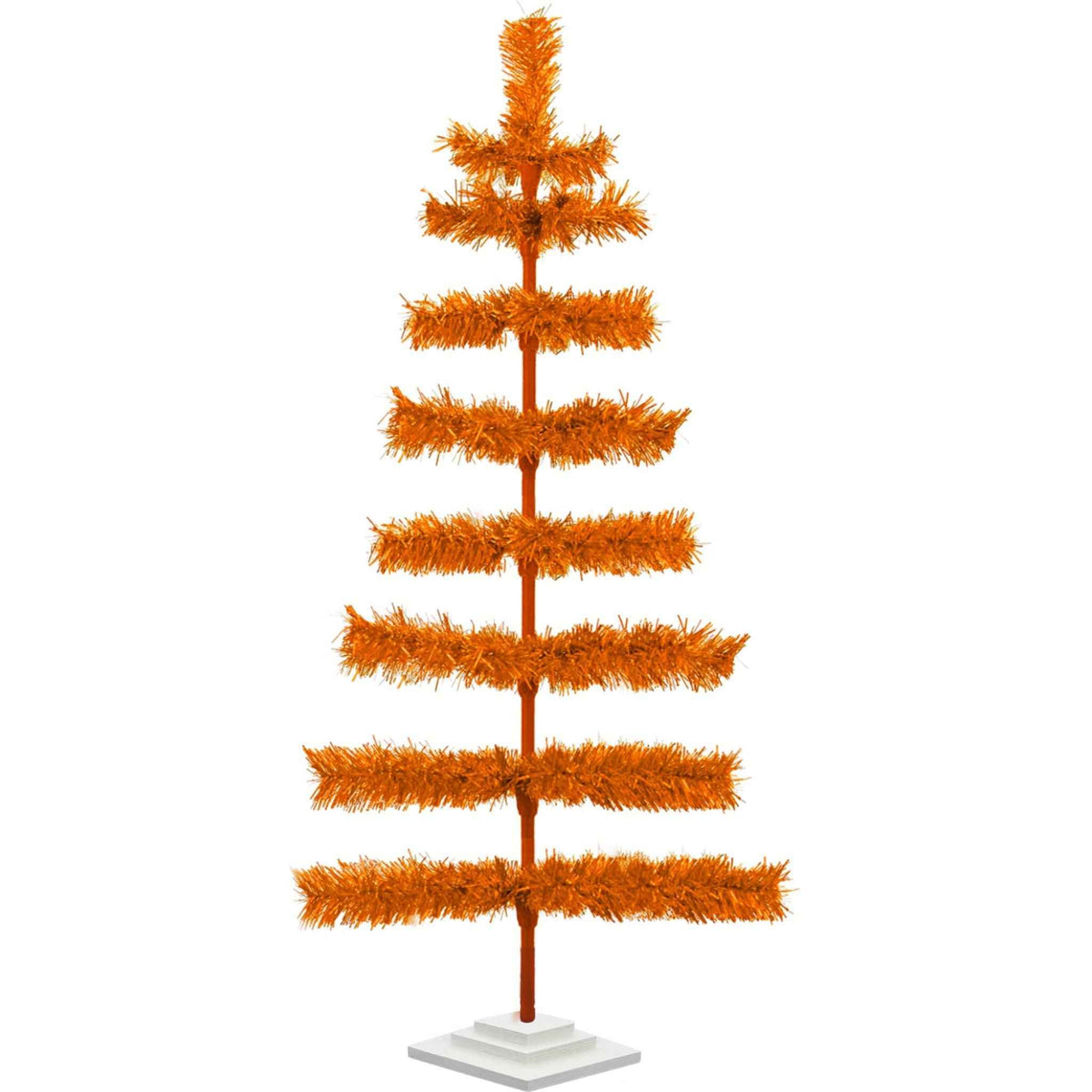 Orange Tinsel Christmas Tree - Lee Display