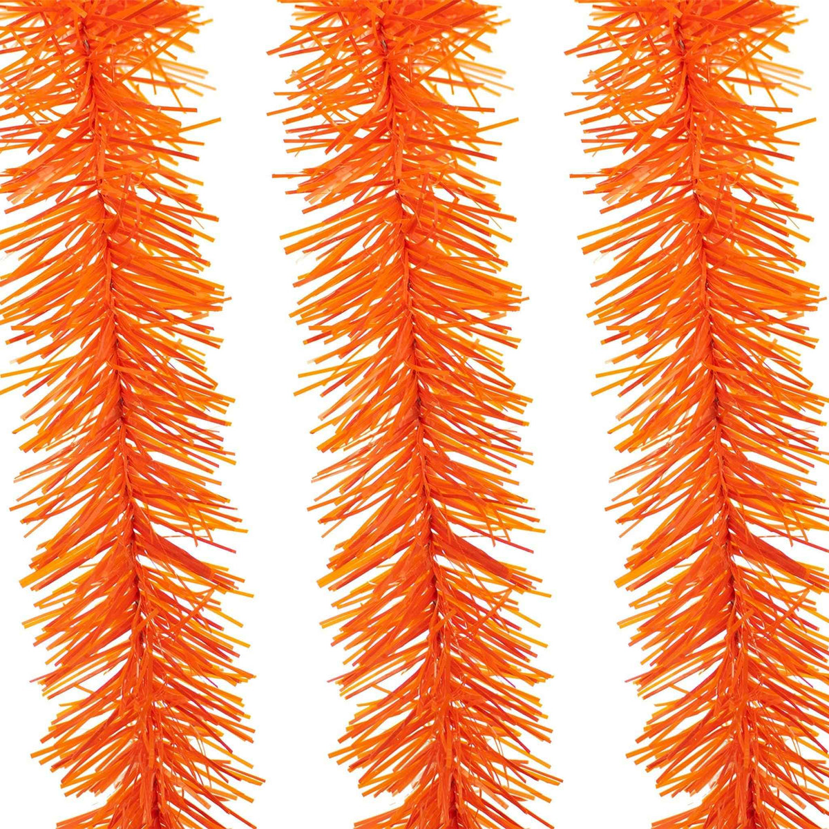 Orange Tinsel Garland - Lee Display