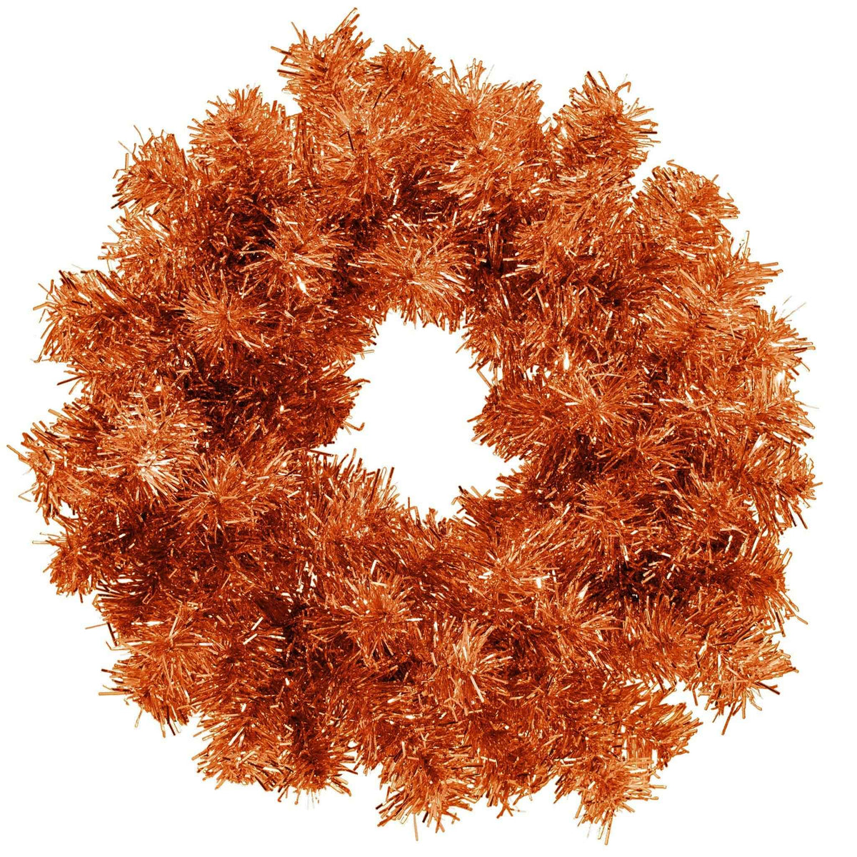 Orange Tinsel Halloween Wreaths - Lee Display