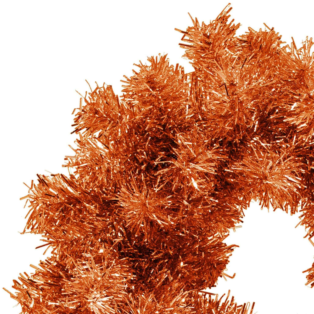 Orange Tinsel Halloween Wreaths - Lee Display