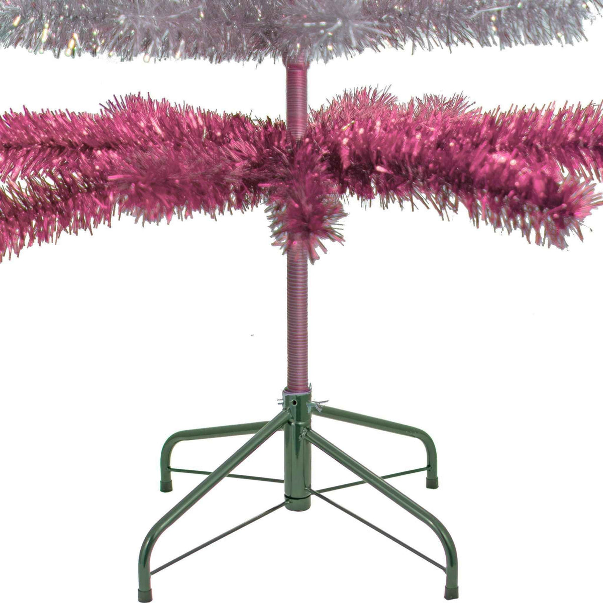Pink & Silver Layered Tinsel Trees - Lee Display