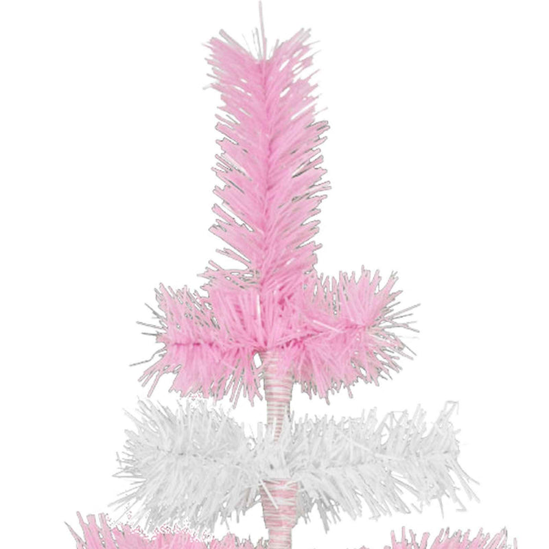Pink & White Layered Tinsel Christmas Tree - Lee Display