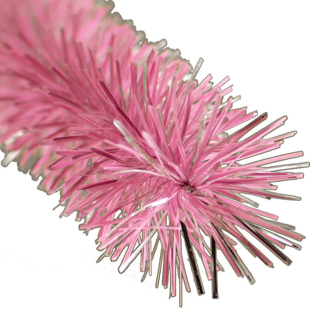 Pink & White Tinsel Garland - Lee Display