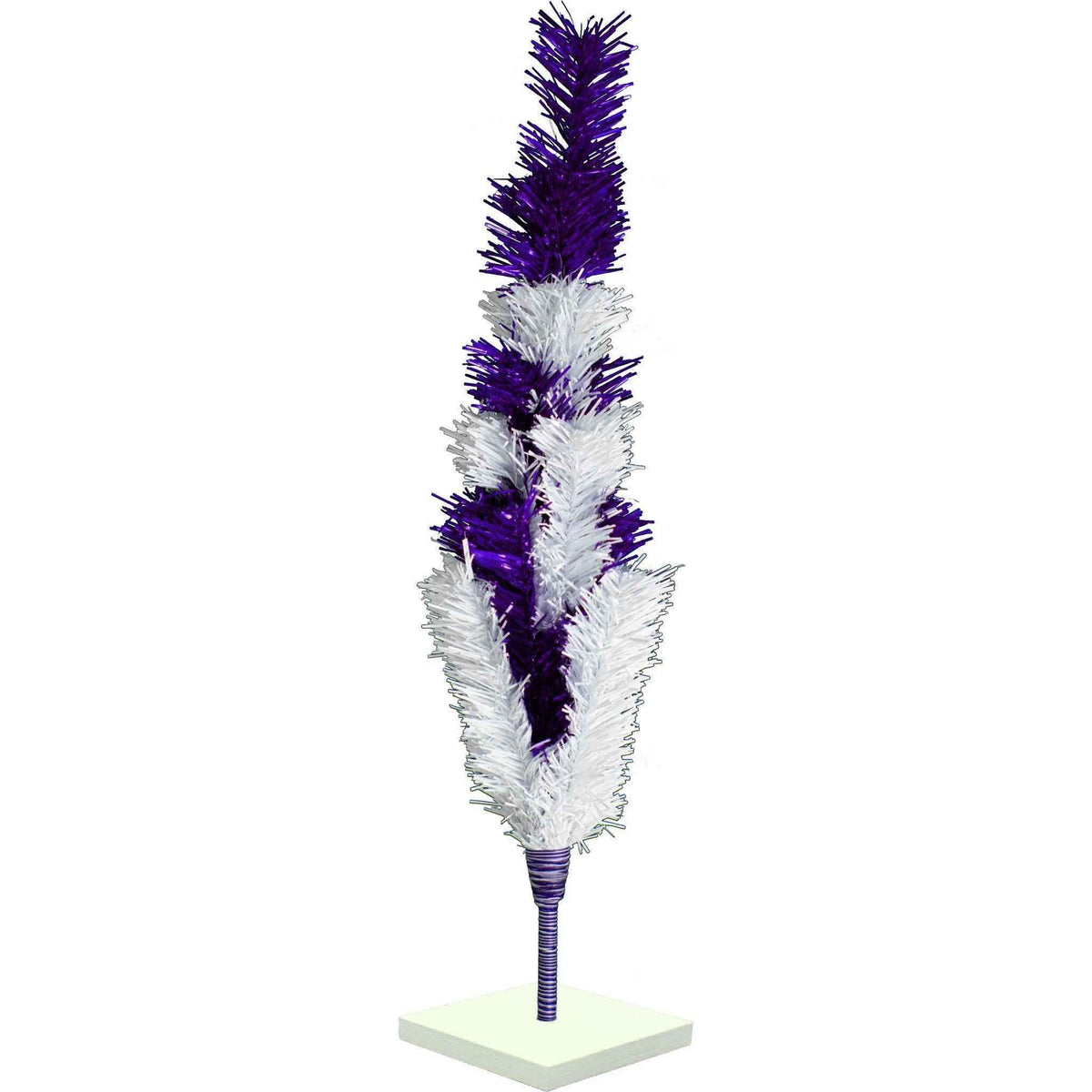 Purple & White Layered Tinsel Christmas Tree - Lee Display