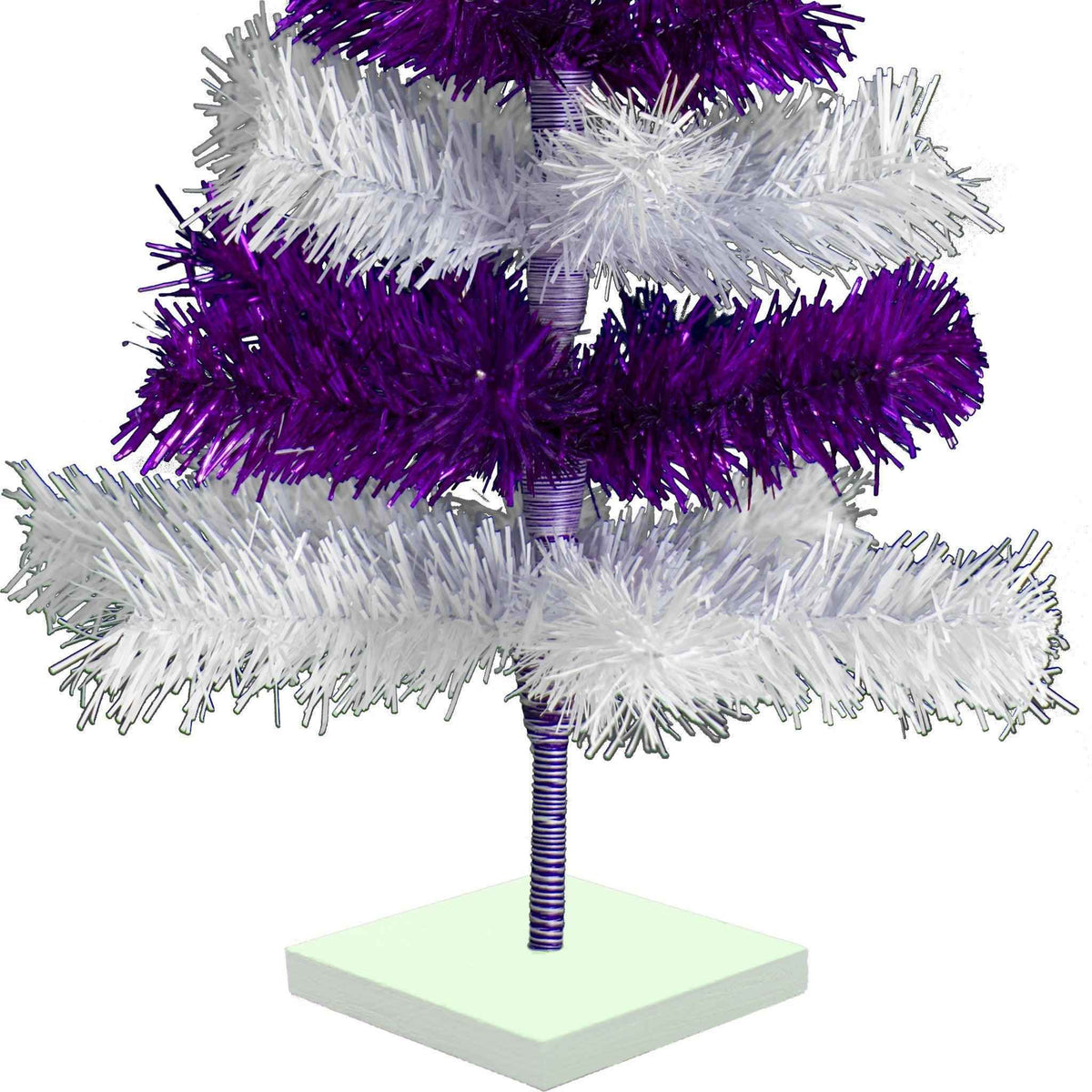 Purple & White Layered Tinsel Christmas Tree - Lee Display