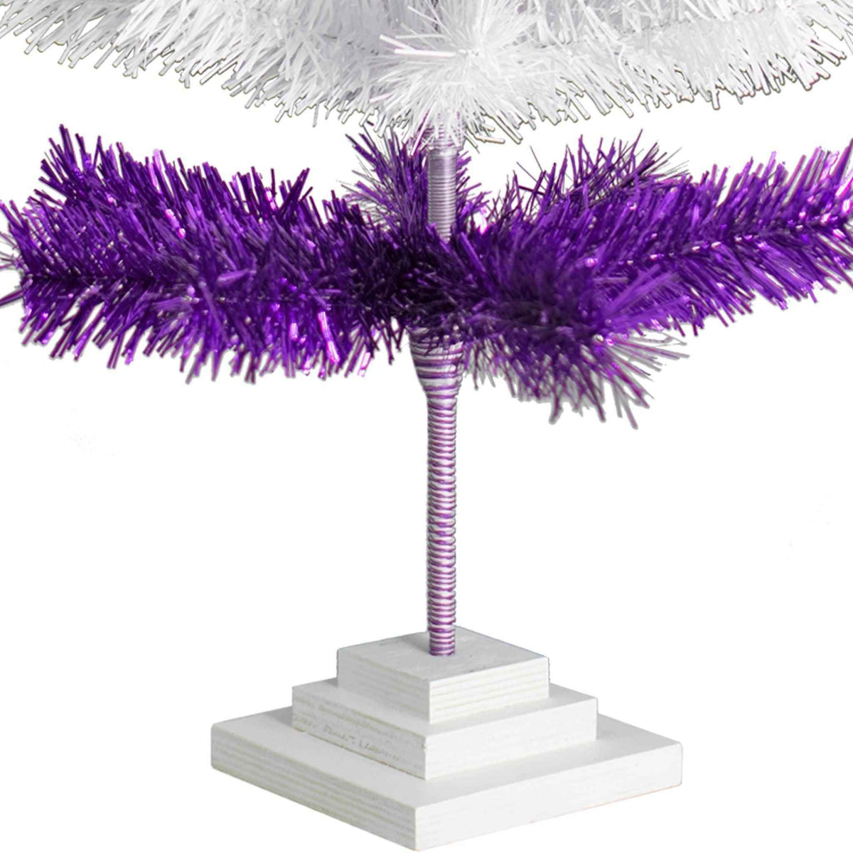 Purple & White Layered Tinsel Christmas Tree - Lee Display