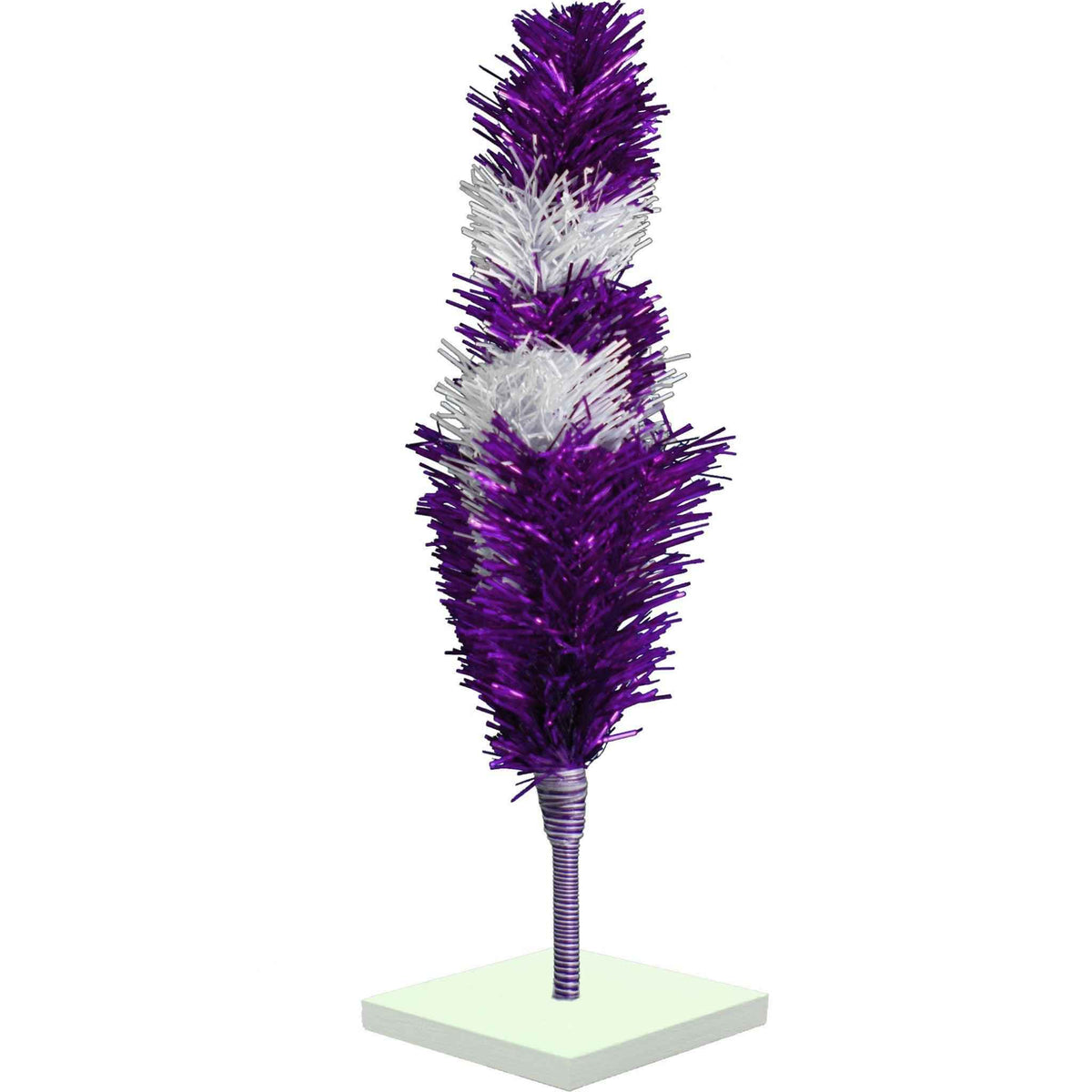 Purple & White Layered Tinsel Christmas Tree - Lee Display