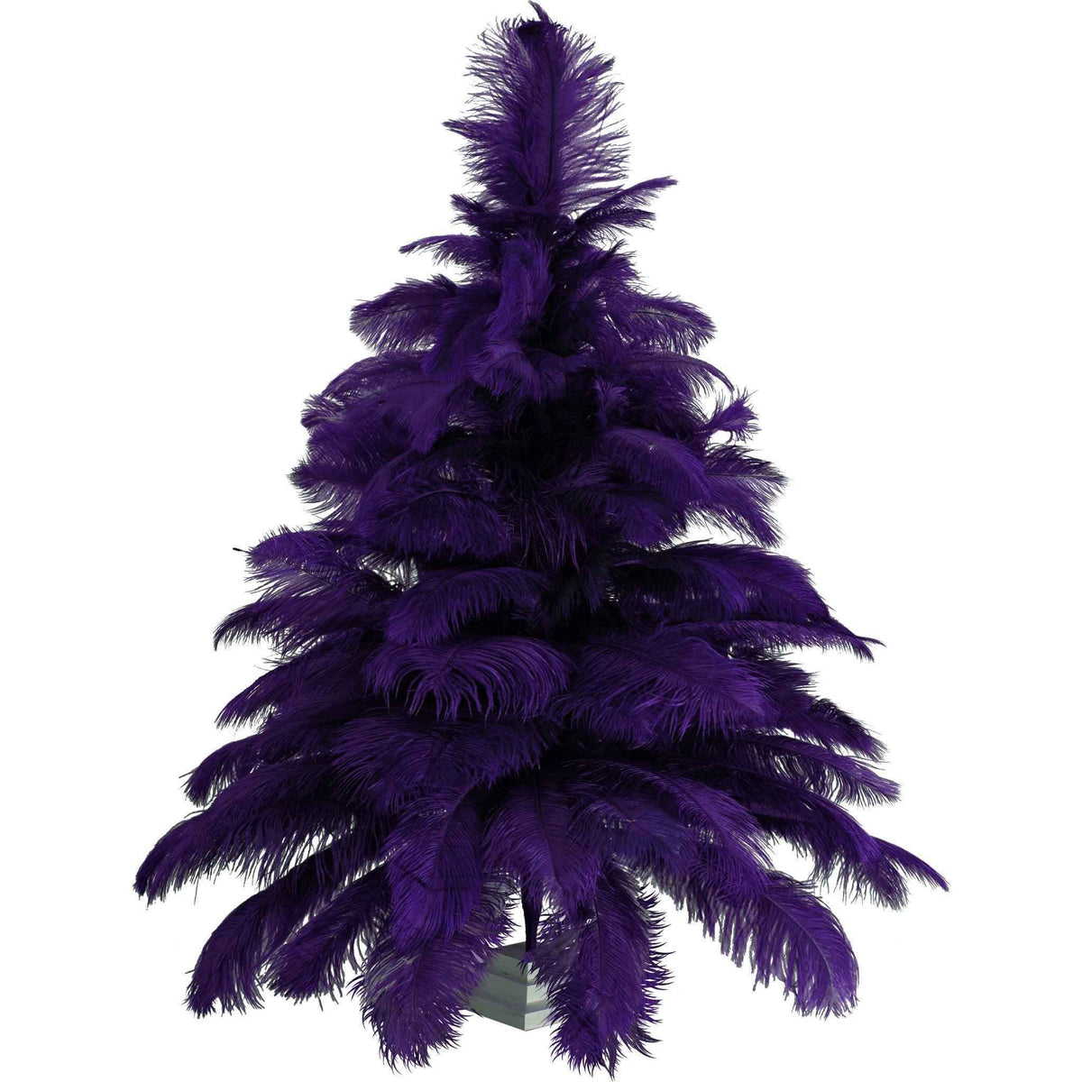Purple Ostrich Feather Christmas Tree - Lee Display