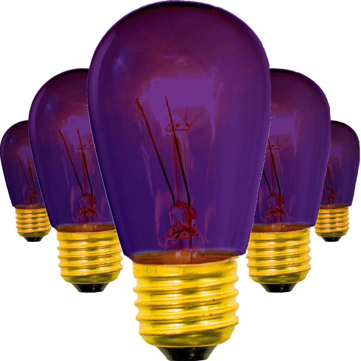 Purple S14 Edison Light Bulbs - Lee Display