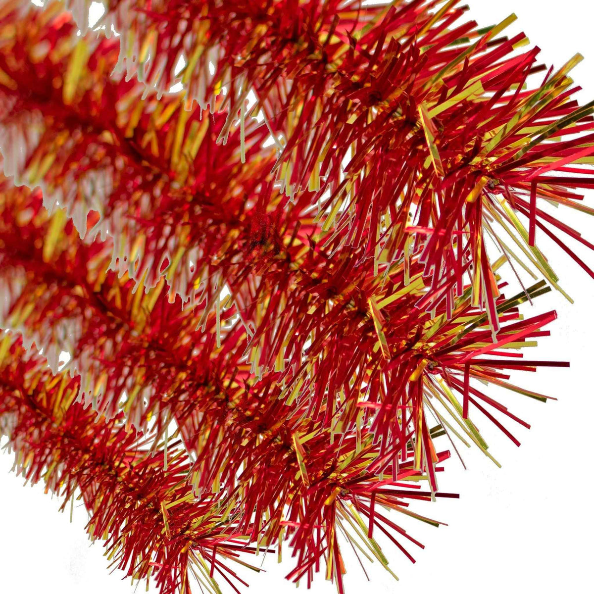 Red & Gold Tinsel Garland - Lee Display