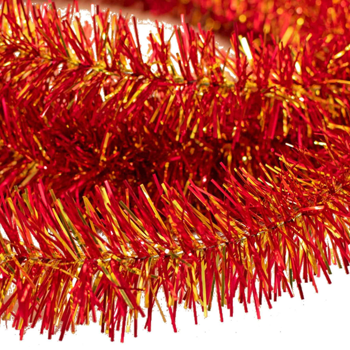 Red & Gold Tinsel Garland - Lee Display