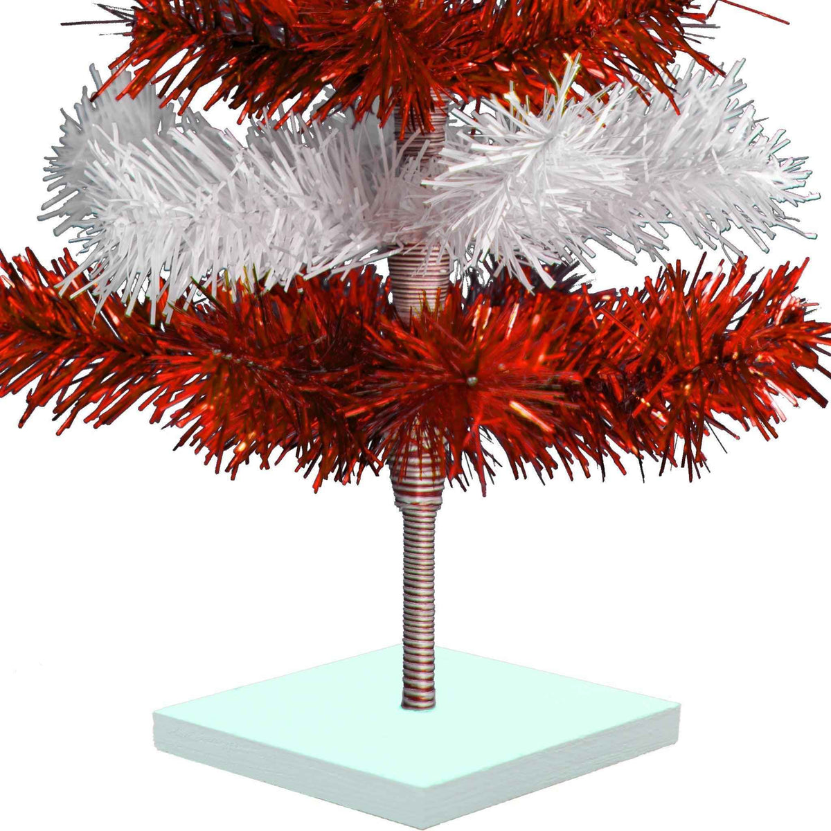 Red & White Candy Cane Layered Tinsel Christmas Tree - Lee Display
